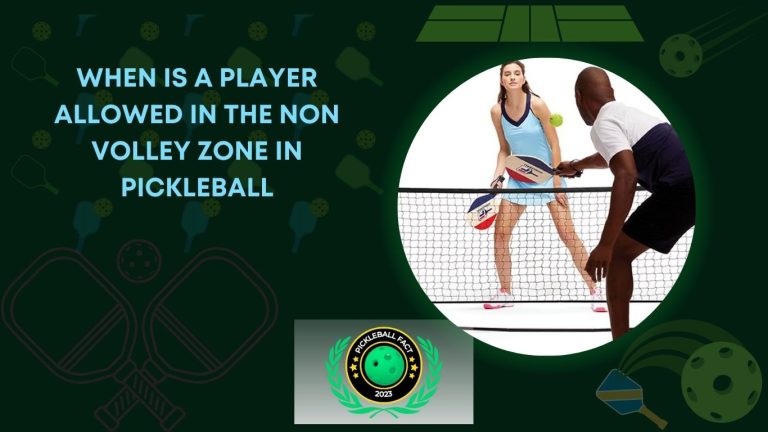 When is a Player Allowed in the Non Volley Zone